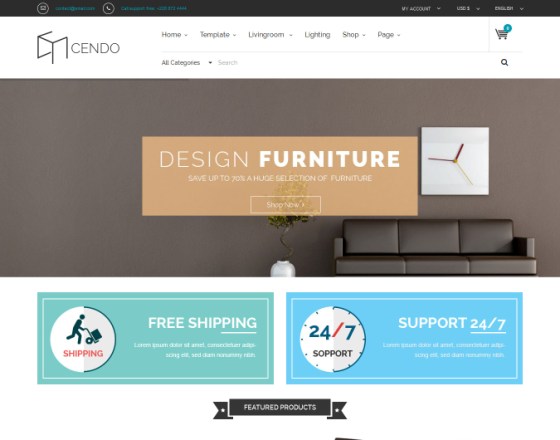 Vina Cendo - VirtueMart Template for Furniture Stores