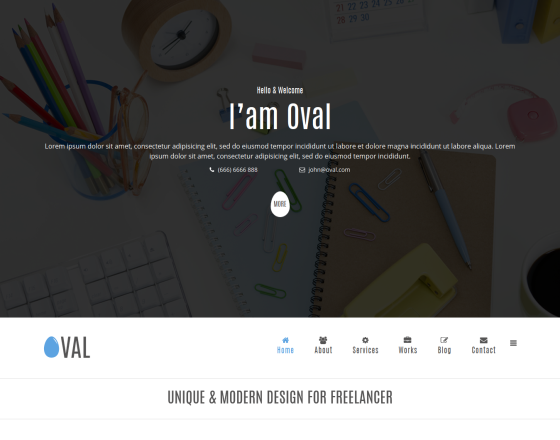 Vina Oval - Responsive Joomla 3 One Page Template