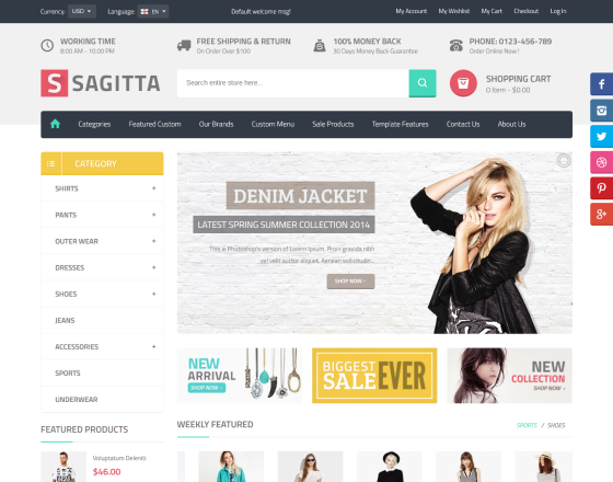 Vina Sagitta - Responsive Joomla E-Commerce Template